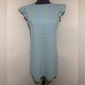Green and Blue Gingham Dress